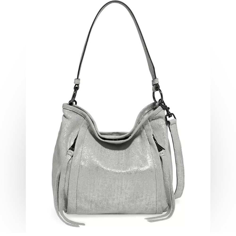 NWT Aimee Kestenberg Hobo Style Distressed Silver
